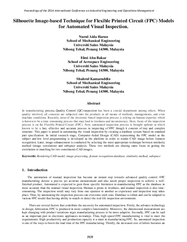 (PDF) Silhouette Image-based Technique for Flexible Printed Circuit ...