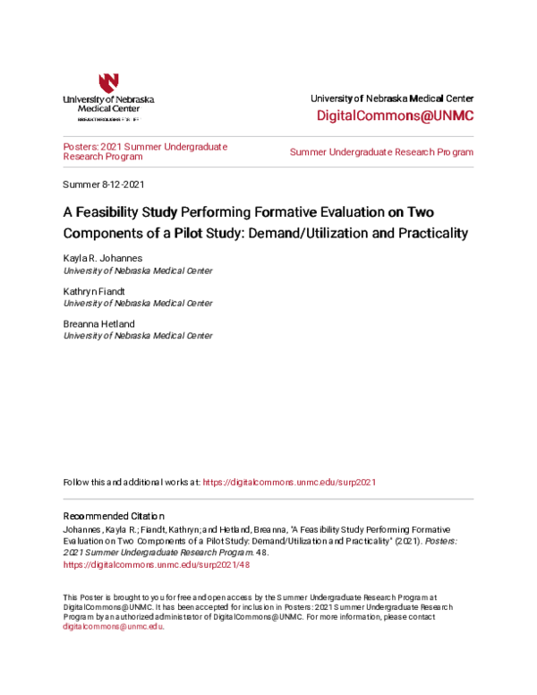 (PDF) A Feasibility Study Performing Formative Evaluation on Two ...
