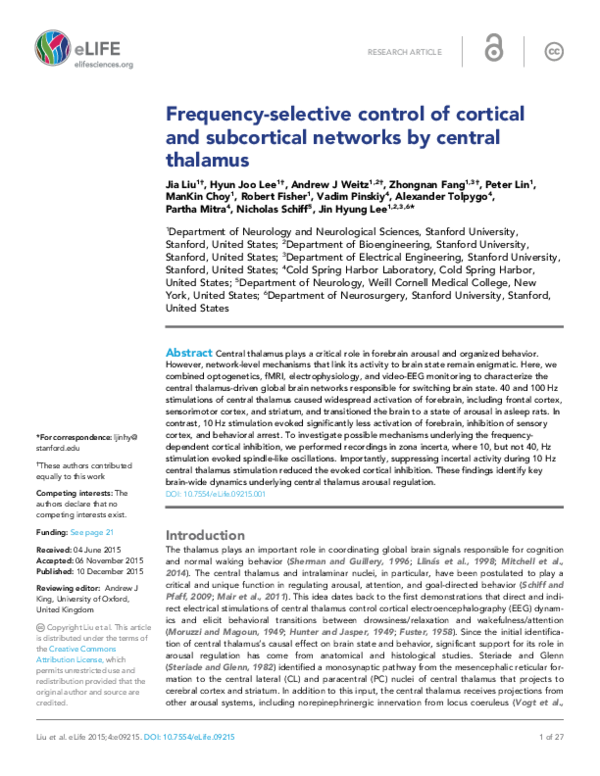 (PDF) Frequency-selective control of cortical and subcortical networks ...