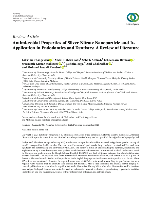 (PDF) Antimicrobial Properties of Silver Nitrate Nanoparticle and Its ...