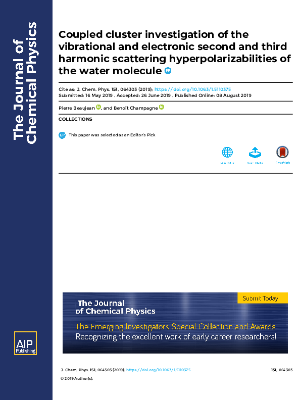 (PDF) Coupled cluster investigation of the vibrational and electronic ...