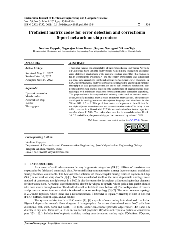 (PDF) Proficient matrix codes for error detection and correctionin 8 ...