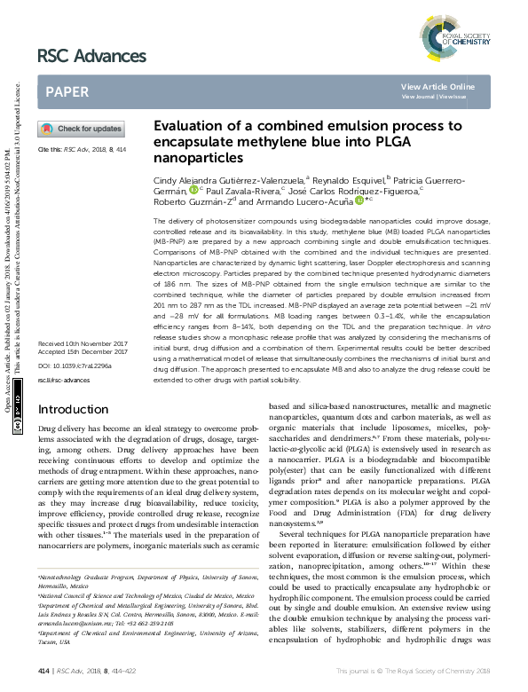 (PDF) Evaluation of a combined emulsion process to encapsulate ...