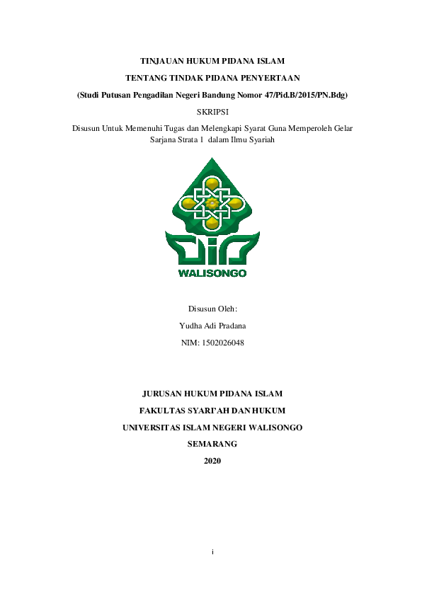 (PDF) Tinjauan Hukum Pidana Islam tentang tindak pidana penyertaan ...