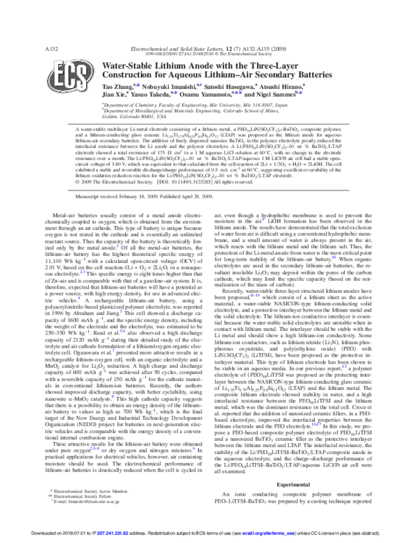 (PDF) Water-Stable Lithium Anode with the Three-Layer Construction for ...