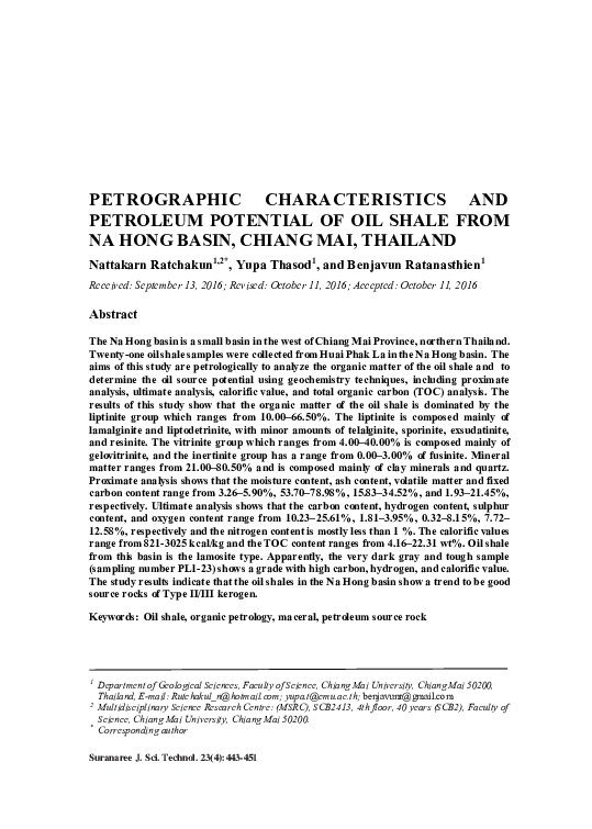 (PDF) Petrographic Characteristics and Petroleum Potential of Oil Shale ...