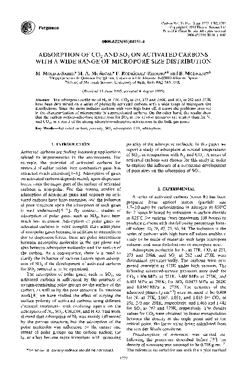 (PDF) Adsorption of CO2 and SO2 on activated carbons with a wide range ...