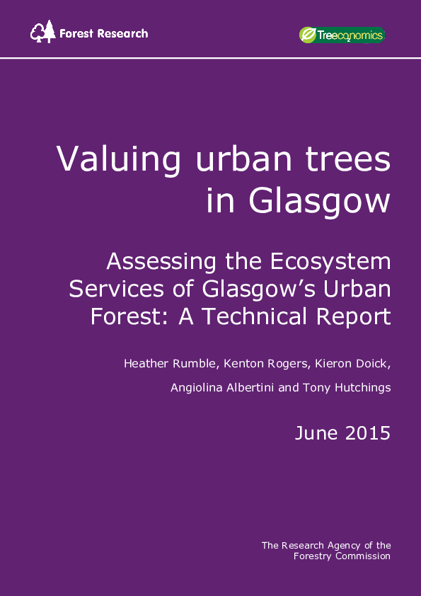 (PDF) Valuing urban trees in Glasgow: assessing the ecosystem services ...