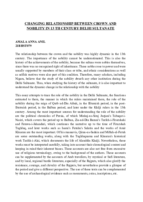 (DOC) CHANGING RELATIONSHIP BETWEEN CROWN AND NOBILITY IN 13 TH CENTURY ...