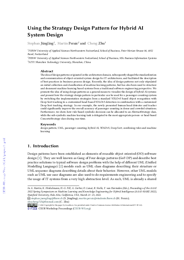 (PDF) Using the Strategy Design Pattern for Hybrid AI System Design