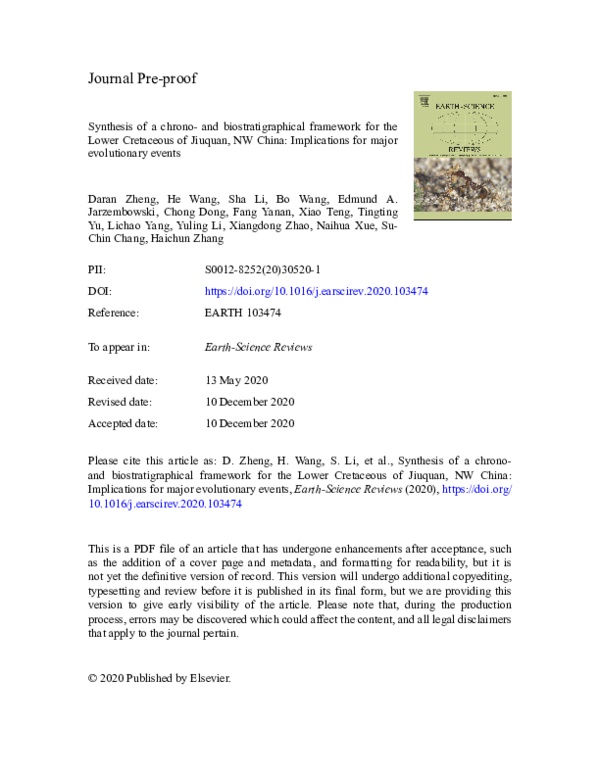 (PDF) Synthesis of a chrono- and biostratigraphical framework for the ...