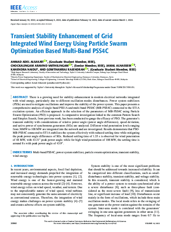 (PDF) Transient Stability Enhancement of Grid Integrated Wind Energy ...