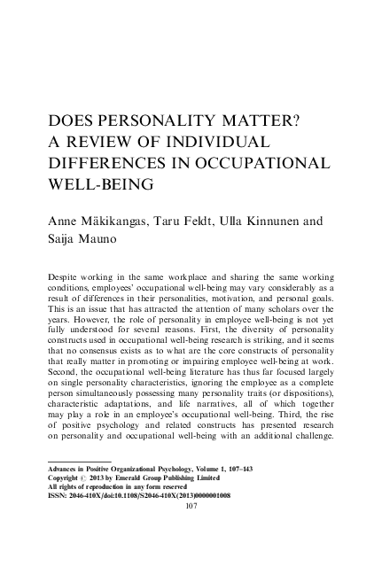 (PDF) Does Personality Matter? A Review of Individual Differences in ...