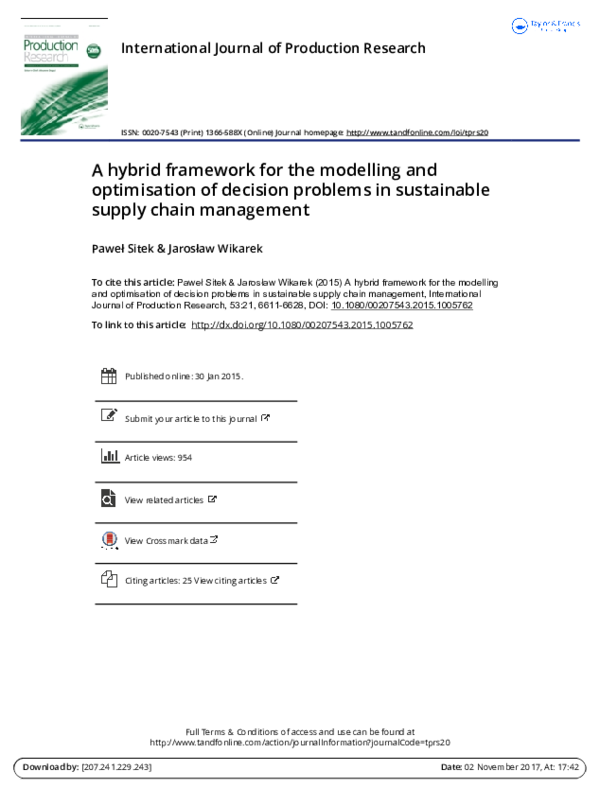 (PDF) A hybrid framework for the modelling and optimisation of decision ...