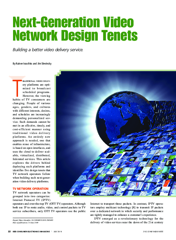 (PDF) Next-Generation Video Network Design Tenets: Building a Better ...