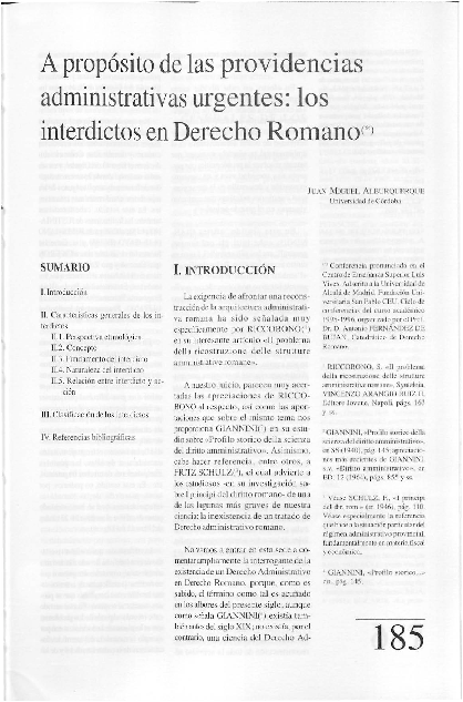 (PDF) A propósito de las providencias administrativas urgentes: los ...