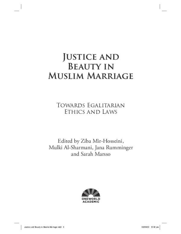 PDF) Justice, Refinement and Beauty: Reflections on Marriage and 