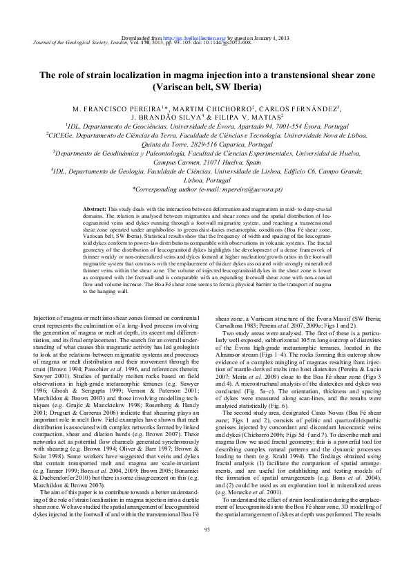 (PDF) The role of strain localization in magma injection into a ...