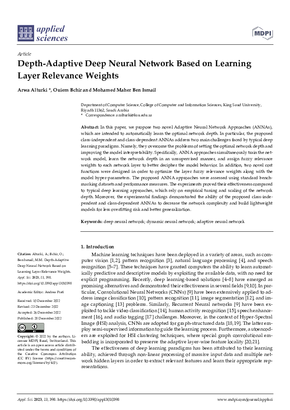 (PDF) Depth-Adaptive Deep Neural Network Based on Learning Layer ...