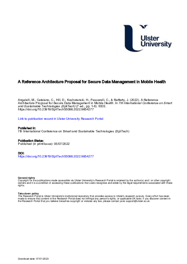(PDF) A Reference Architecture Proposal for Secure Data Management in ...