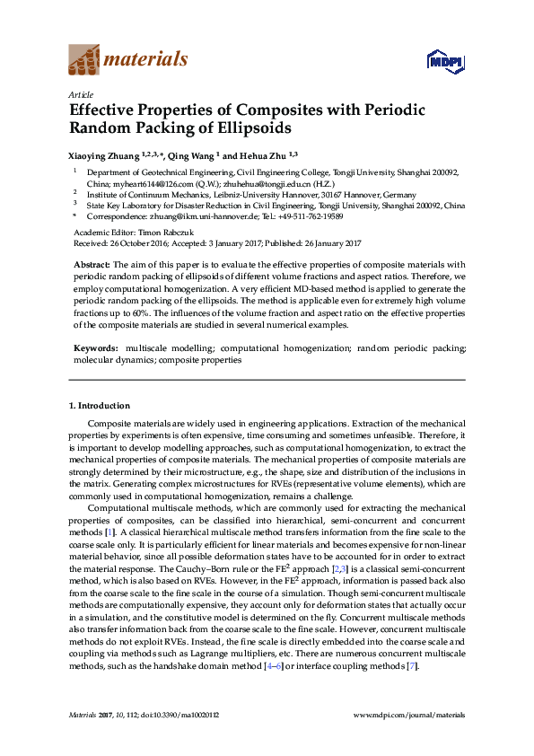 (PDF) Effective Properties of Composites with Periodic Random Packing ...