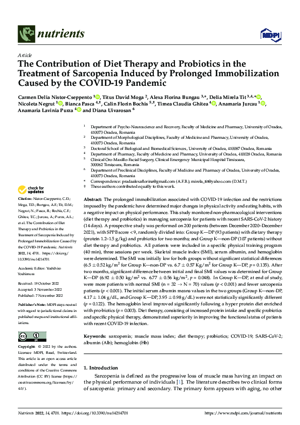 (PDF) The Contribution of Diet Therapy and Probiotics in the Treatment ...