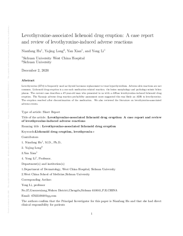 Stunning Side Effects And Common Reactions Of Levothyroxine image
