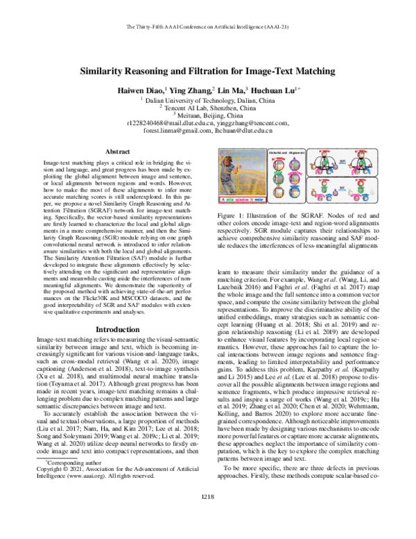 (PDF) Similarity Reasoning and Filtration for Image-Text Matching