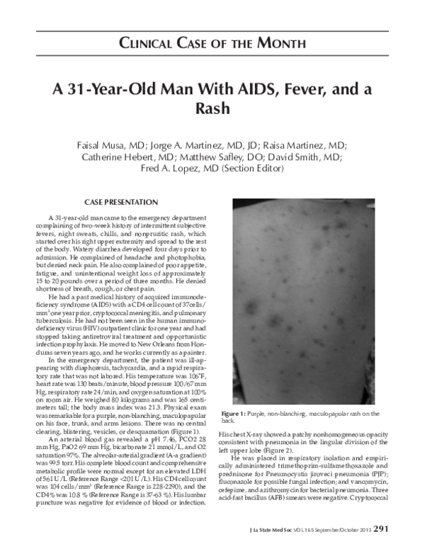 (PDF) A 31-year-old man with AIDS, fever, and a rash