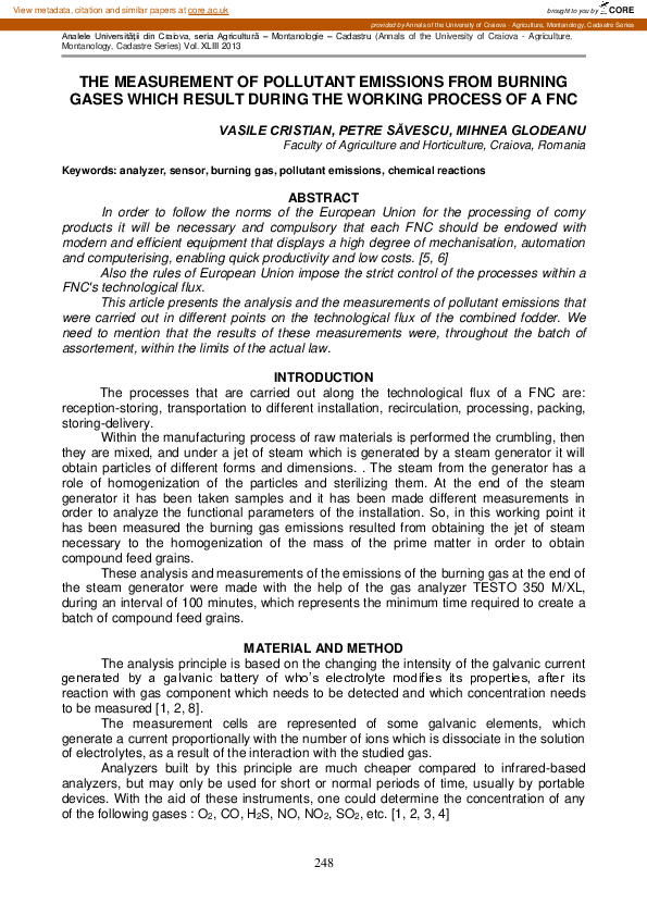 (PDF) The Measurement of Pollutant Emissions from Burning Gases Which ...