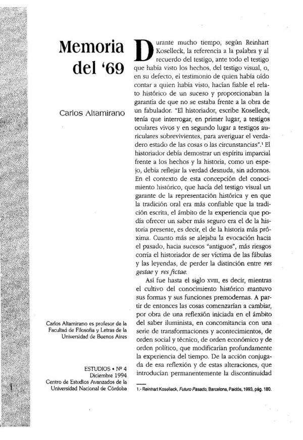 (PDF) Memoria del '69