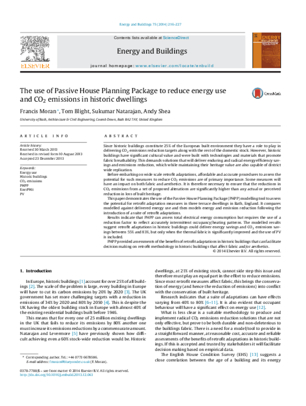 (PDF) The use of Passive House Planning Package to reduce energy use ...