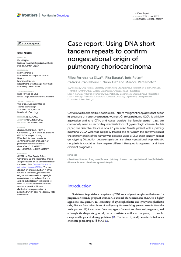 (PDF) Case report: Using DNA short tandem repeats to confirm ...