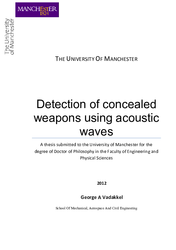 (PDF) Detection of concealed weapons using acoustic waves