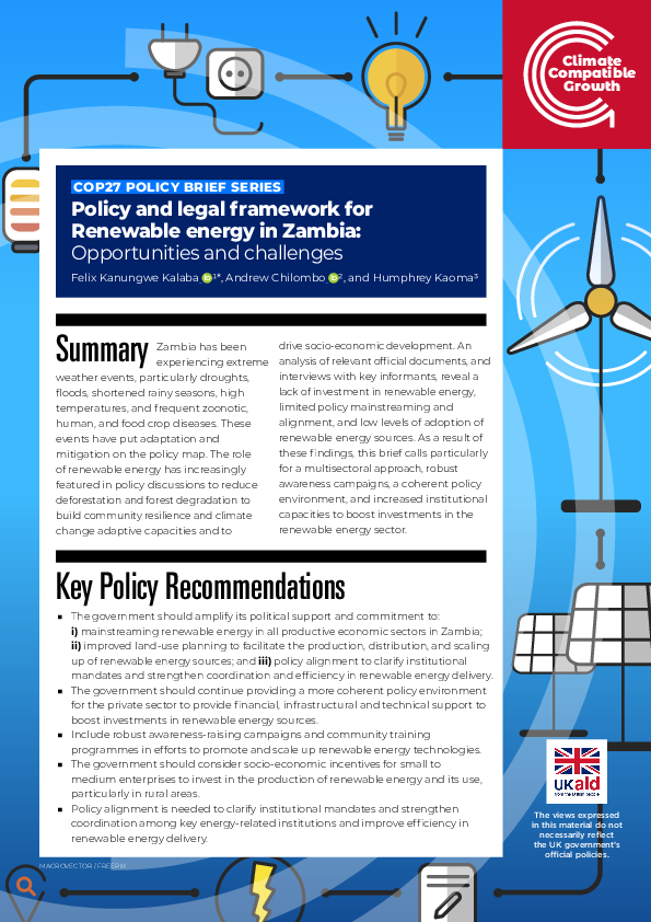 View of (PDF) Policy and legal framework for Renewable energy in Zambia ...