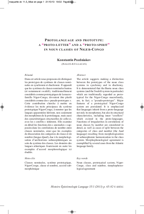 (PDF) Protolanguage and PrototyPe: a 
