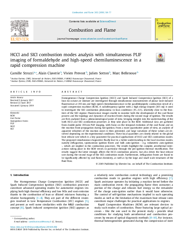 (PDF) HCCI and SICI combustion modes analysis with simultaneous PLIF ...