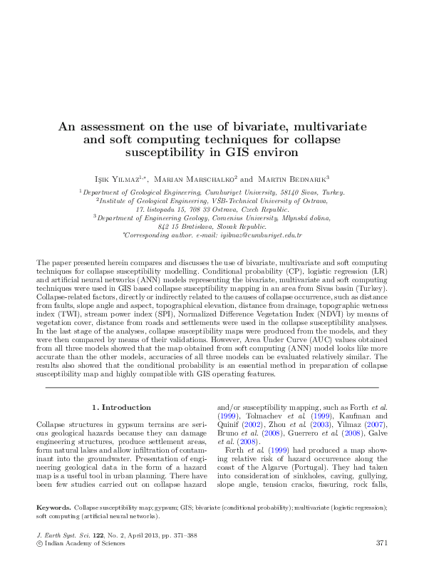 (PDF) An assessment on the use of bivariate, multivariate and soft ...