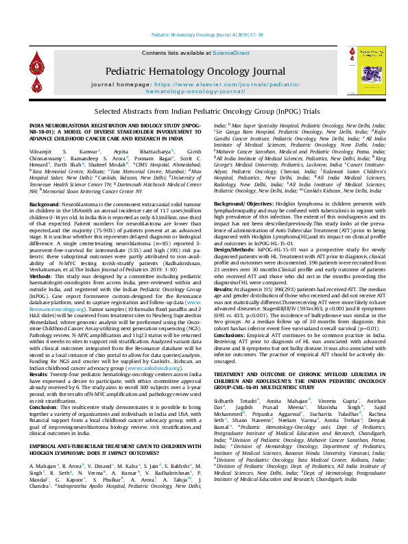 (PDF) Treatment and Outcome of Chronic Myeloid Leukemia in Children and ...