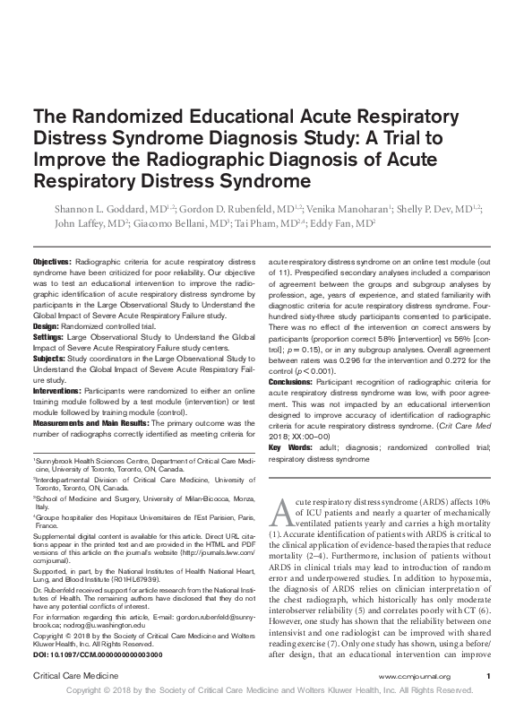 (PDF) The Randomized Educational Acute Respiratory Distress Syndrome ...