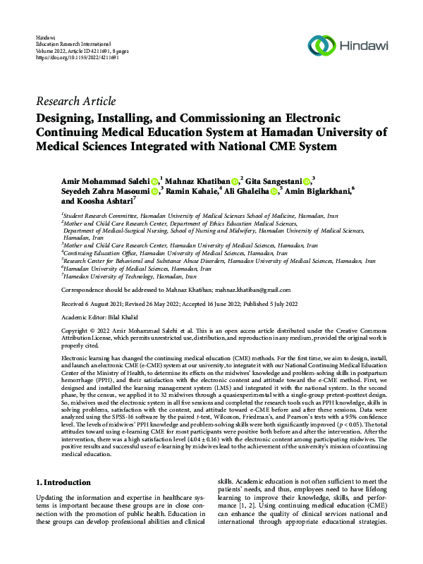 (PDF) Designing, Installing, and Commissioning an Electronic Continuing ...