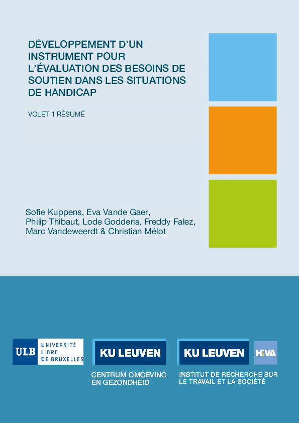 (PDF) Développement d’un instrument pour l’évaluation des besoins de ...