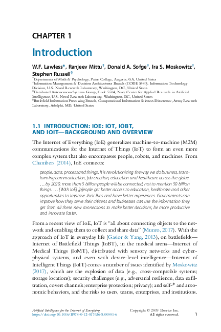 (PDF) Artificial Intelligence for the Internet of Everything