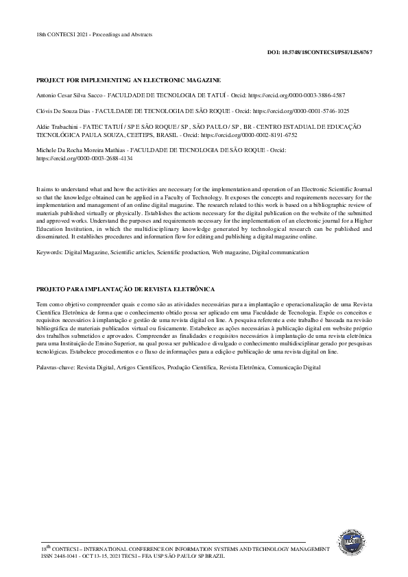 (PDF) Project for Implementing an Electronic Magazine