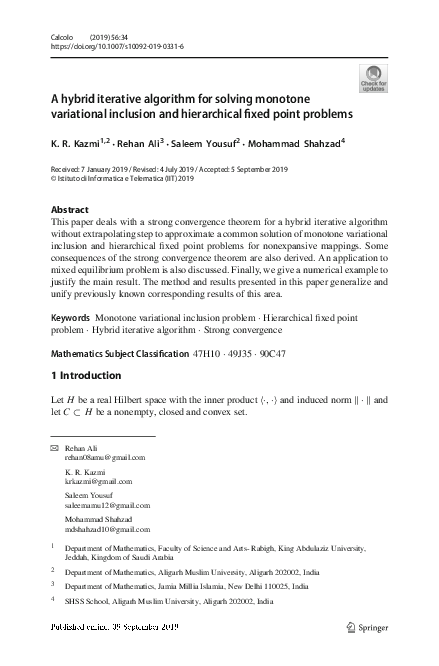 (PDF) A hybrid iterative algorithm for solving monotone variational ...