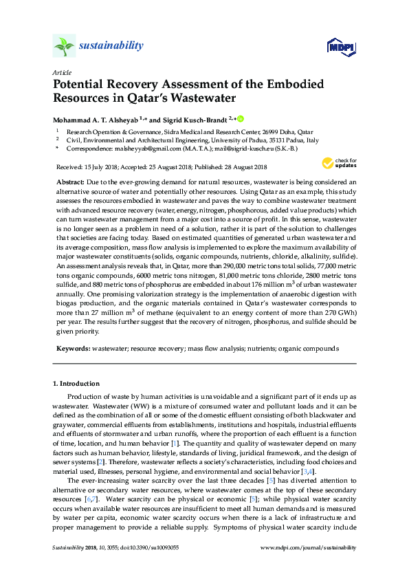 (PDF) Potential Recovery Assessment of the Embodied Resources in Qatar ...
