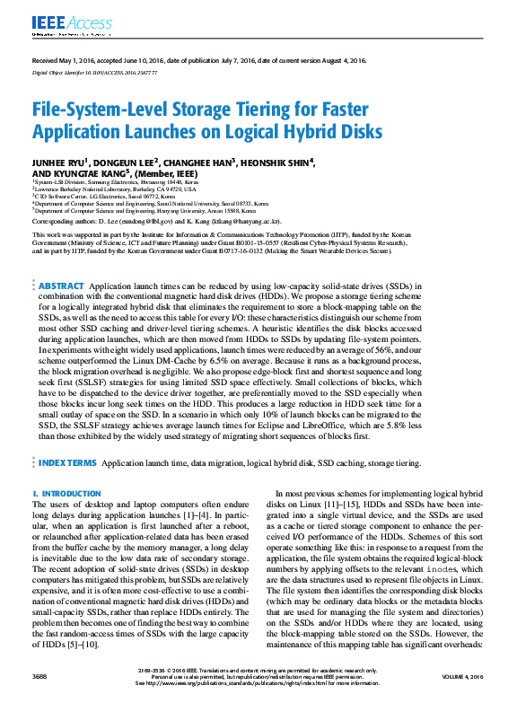 (PDF) File-System-Level Storage Tiering for Faster Application Launches ...