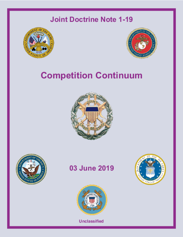 (PDF) Competition Continuum, Joint Doctrine Note 119 J.P. Clark