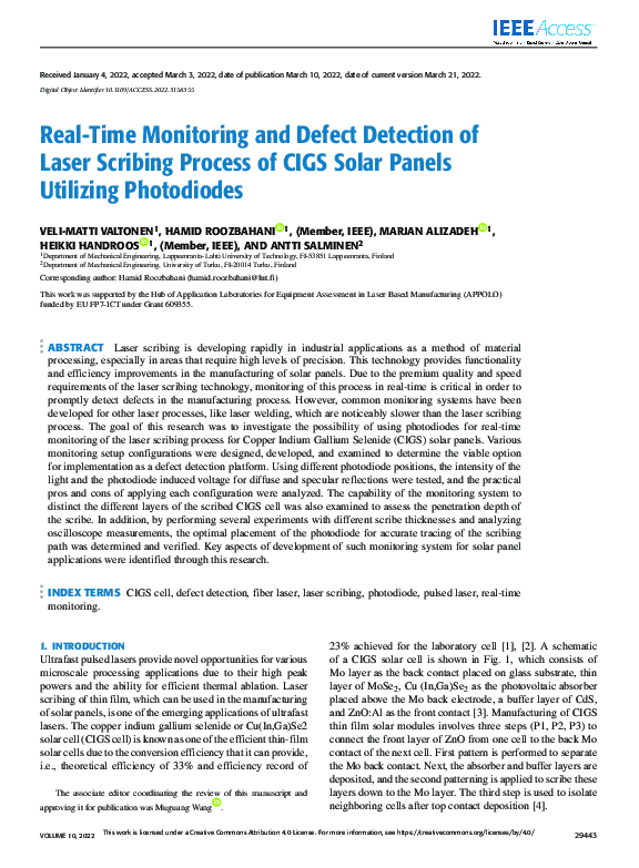 (PDF) Real-Time Monitoring and Defect Detection of Laser Scribing ...