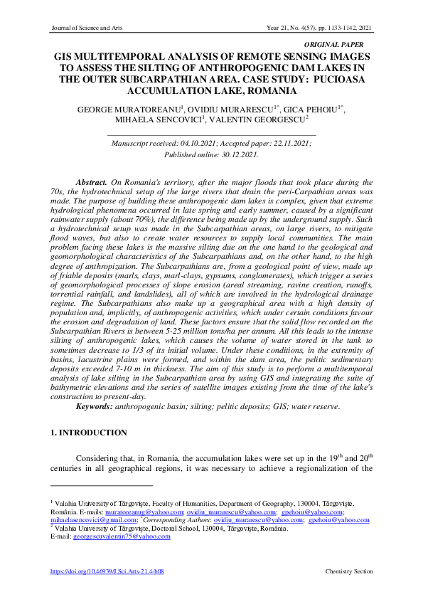 (PDF) Gis Multitemporal Analysis of Remote Sensing Images to Assess the ...